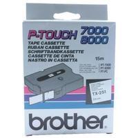 Brother P-Touch TX Tape 24mm Black White TX251