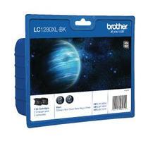 brother lc 1280xl high yield black inkjet cartridge pack of 2