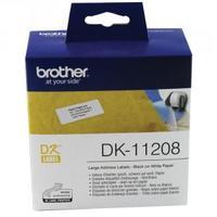 Brother Black on White Paper Large Address Labels Pack of 400 DK11208