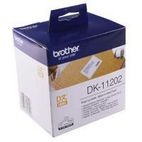 brother black on white paper shipping labels pack of 300 dk11202