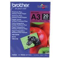 Brother A3 Premium Plus Glossy Photo Paper Pack of 20 BP71GA3