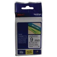 Brother P-Touch 9mm Black on White TZE221 Labelling Tape