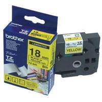 brother p touch 18mm black on yellow tze641 labelling tape