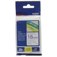 brother p touch 18mm blue on white tze243 labelling tape