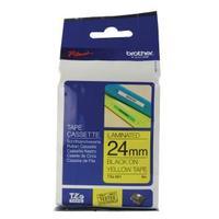 Brother P-Touch 24mm Black on Yellow TZE651 Labelling Tape