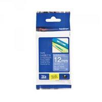 brother p touch tape 12mm white on blue tze535