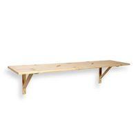 brown unfinished shelf kit l1190mm d320mm