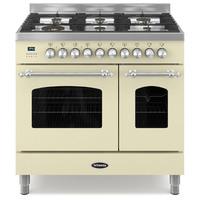 britannia rc9tgflcr 90cm fleet dual fuel twin oven range cooker gloss
