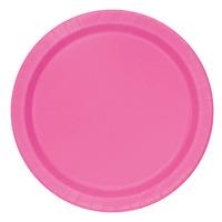 Bright Pink Big Value 6 3/4in Paper Party Plates