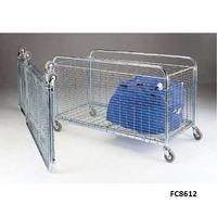 Bright Zinc Folding Container / Cage Trolley 1000 long 150kg cap