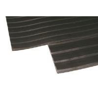 Broad Ribbed Matting 3mm 1200mm X1 Linear Metre Black 379272