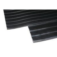 Broad Ribbed Matting 5mm 900mm X1 Linear Metre Black 379273