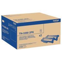 brother super high yield laser black toner cartridge twin pack