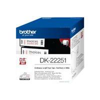 Brother Paper Labelling Tape Continuous Roll Black and Red on White