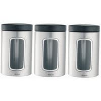 Brabantia Window Canister 1, 4L 3pce Set