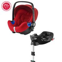 Britax Baby-Safe i-Size Group 0 Plus Car Seat I-size Bundle With Flex Base in Flame Red