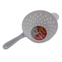 bright white colander with handle