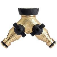 brass double tap connector