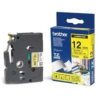 brother tze 631 laminated tape black on yellow