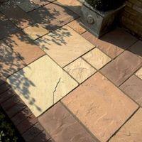 brown natural sandstone single paving slab l600mm w300mm