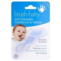 Brush-Baby Soft Chewable Toothbrush &amp; Teether Pink