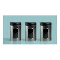 Brabantia 1.4l 3 Storage Window Canisters in Almond