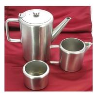 bramah stainless steel coffee pot jug and sugar bowl