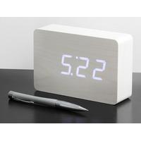 Brick White Click Clock LED White