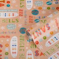 Bright Text Christmas Wrapping Paper 70 cm x 4 M