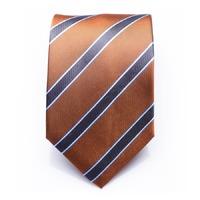 brookfield ginger orangeblue striped silk necktie