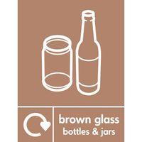 BROWN GLASS BOTTLES SELF-ADHESIVE VINYL 150 x 200