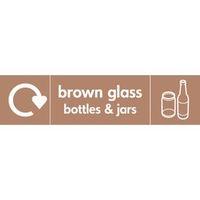 BROWN GLASS BOTTLES SELF-ADHESIVE VINYL 350 x 100