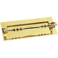 Brass Letter Box with Pull Handle 254x102mm