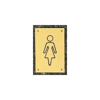 brass engraved toilet indicator sign female 150x100mm