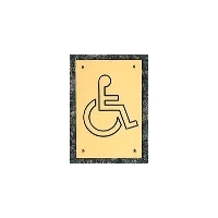 Brass Engraved Disabled Indicator Sign 150x100mm