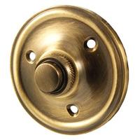 Brass Antiqued Finish Victorian Circular Door Bell 60mm