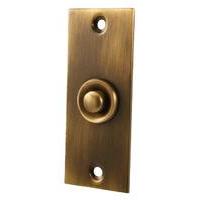 Brass Antiqued Finish Flat Door Bell 76x32mm