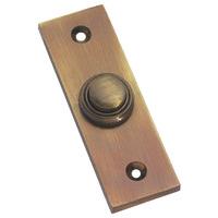 Brass Antiqued Finish Profile Door Bell 76x30mm