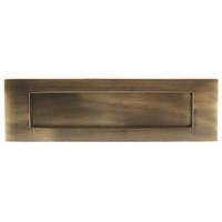 Brass Antiqued Finish Victorian Letter Box 356x121mm