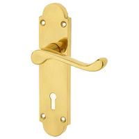 brass epsom keyhole handle set