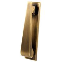 Brass Antiqued Finish Contemporary Front Door Knocker 159x38mm