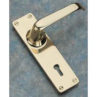 Brass Unlacquered Lock Door Handle Set