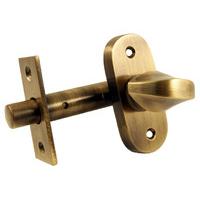 Brass Antiqued Finish Mortice Bolt and Thumb Turn