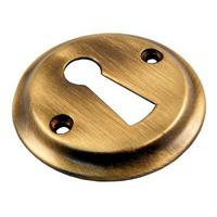 Brass Antiqued Finish Tudor Open Keyhole Cover 41mm