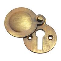 Brass Antiqued Finish Tudor Covered Keyhole Cover 32mm