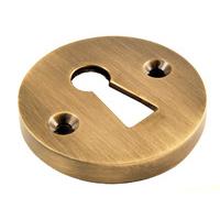 Brass Antiqued Finish Heavy Open Keyhole Cover 38mm