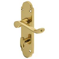 brass epsom bathroom handle set