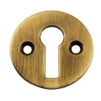 Brass Antiqued Finish Open Keyhole Cover 32mm