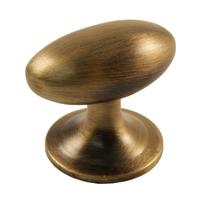 Brass Antiqued Finish Oval Cabinet Knob
