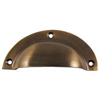 Brass Antiqued Finish Drawer Pull 95x44mm